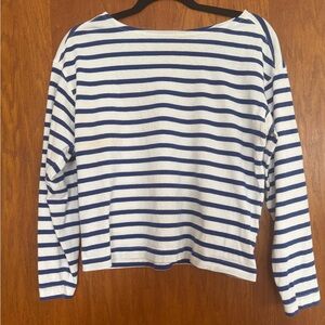 Stripe long sleeve marine tee